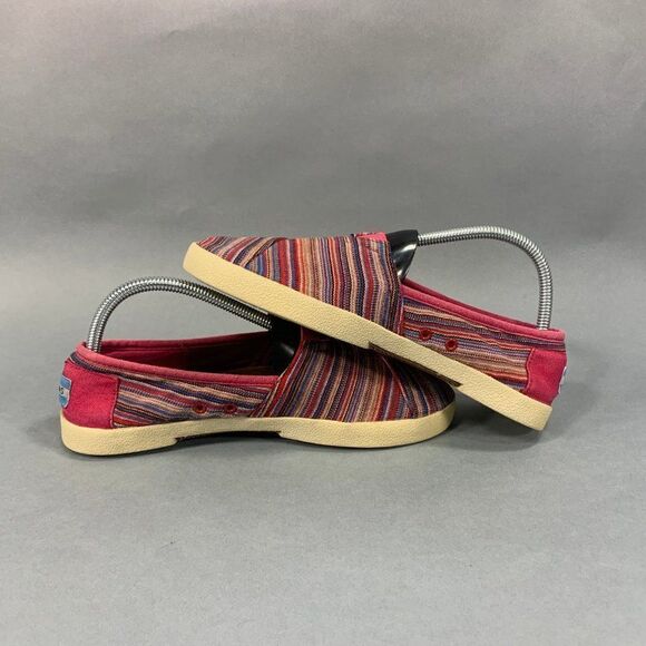 Toms Women’s Size 8 Pink Colorful Canvas Flats - Picture 7 of 10